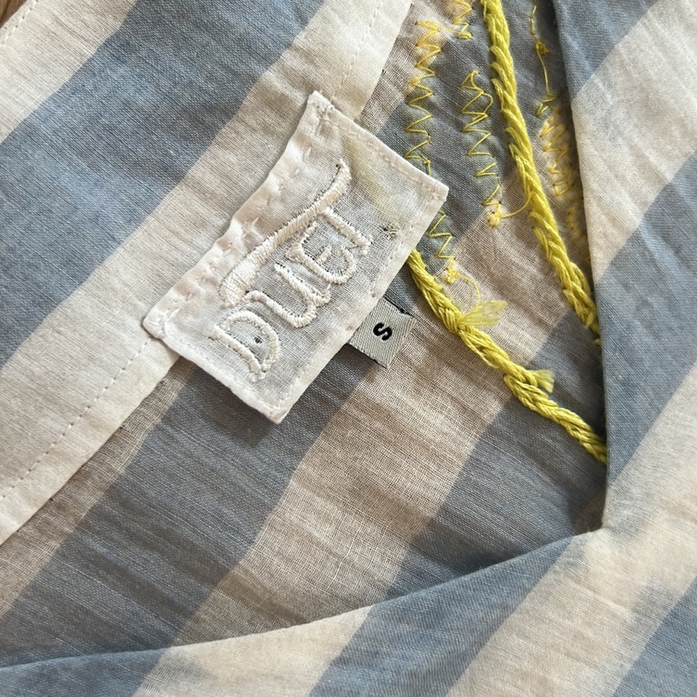 Anthropologie Fringed Embroidered Caftan Coverup - Picture 5 of 9